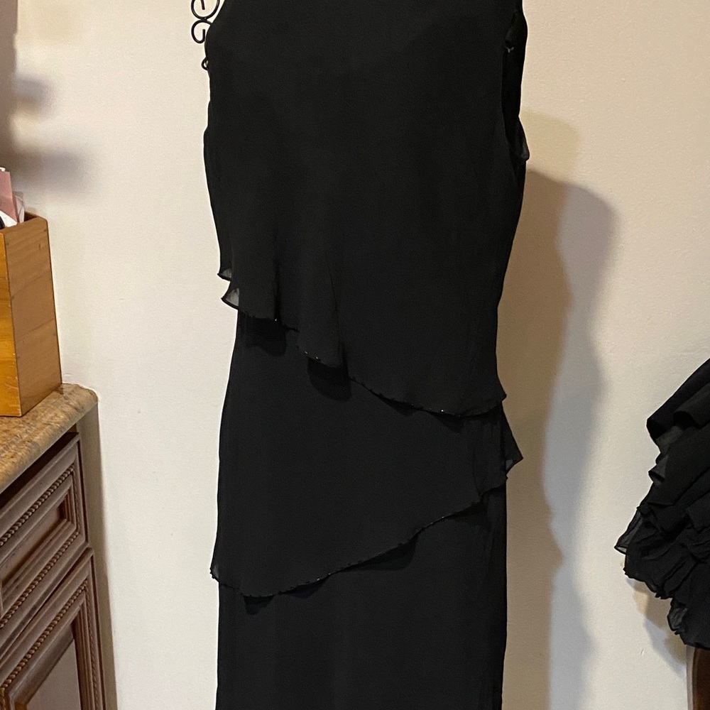 Jones New York Black Asymmetrical Dress